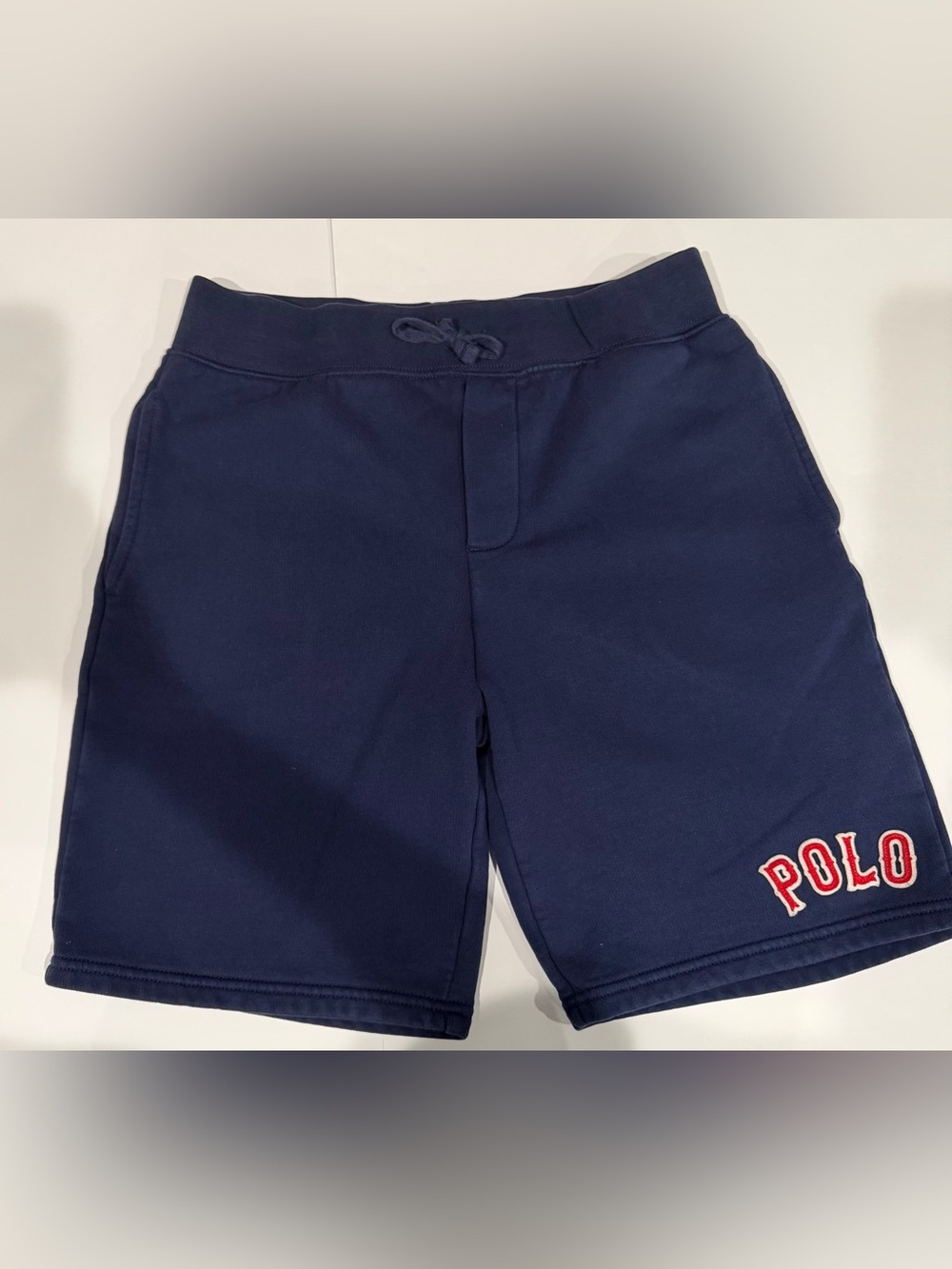 Kid’s Polo by Ralph Lauren Navy Athletic Shorts with Red POLO Patch
